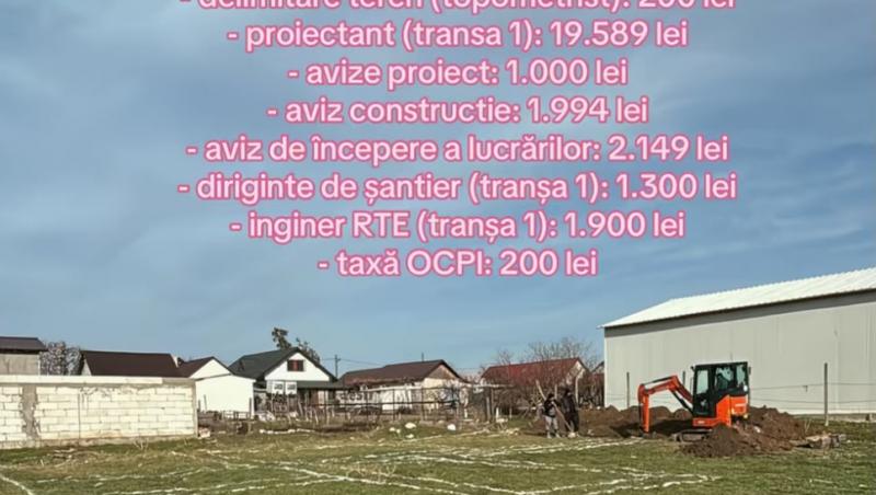Cât costă să ridici o casă în 2026. O influenceriță a dezvăluit cât a cheltuit până acum pe construcție