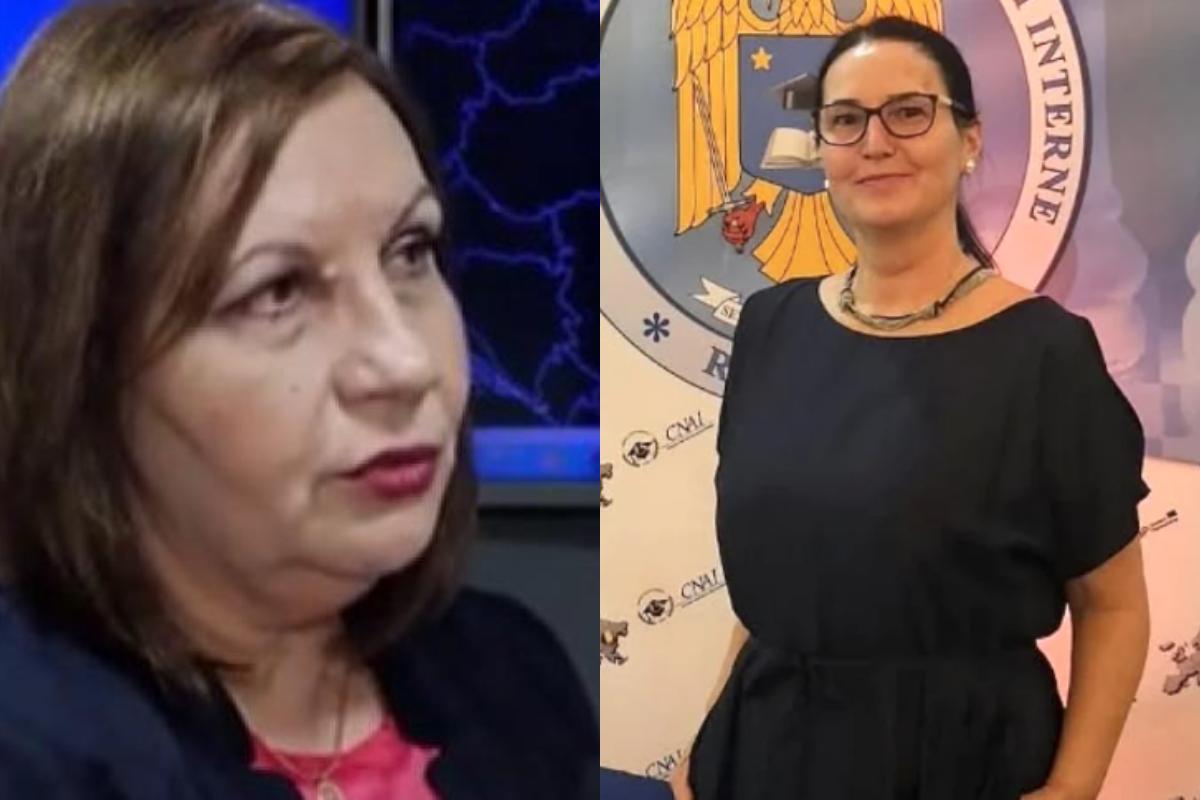 colaj din doua poze cu elena mateescu si maria fodor