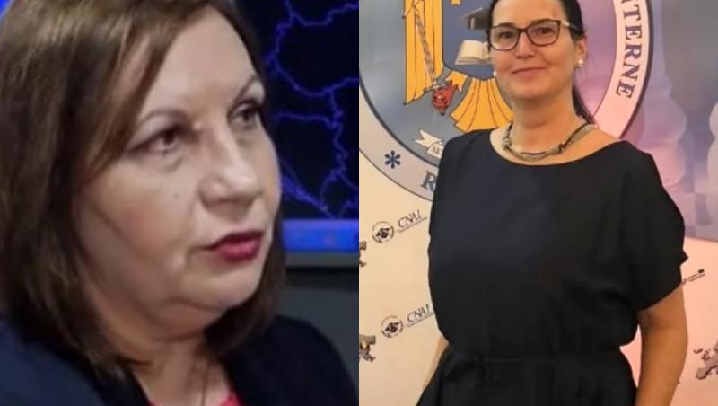 colaj din doua poze cu elena mateescu si maria fodor