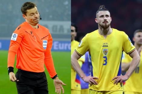 Detaliul surprinzător despre arbitrul care l-a eliminat pe Radu Drăgușin. Ce meci important primise Urs Schnyder de la UEFA