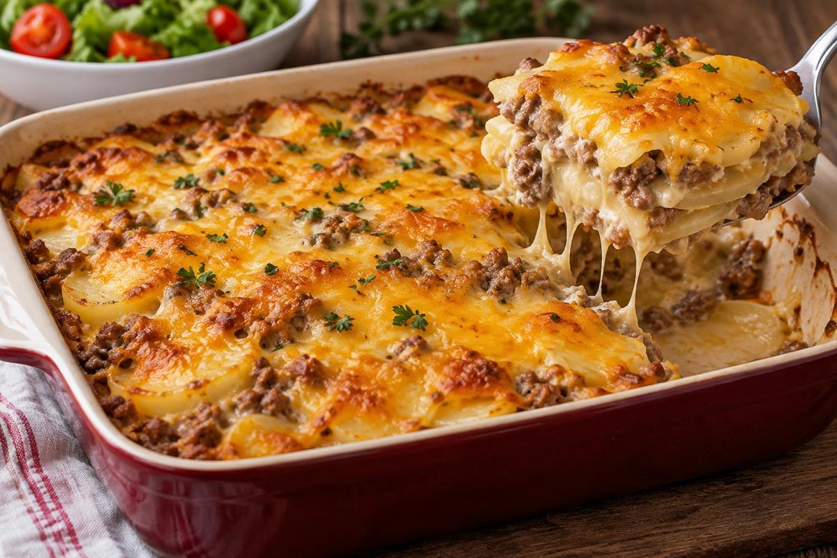 Cartofi la cuptor cu carne tocată și cașcaval. Rețetă pentru un pr&acirc;nz consistent și delicios