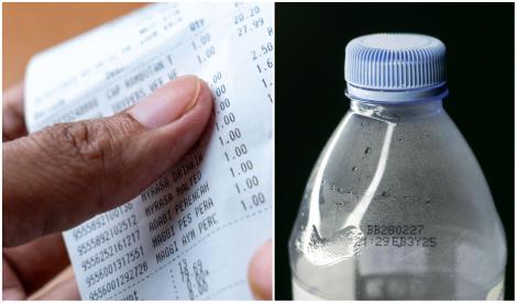 Cum a ajuns un bărbat din Iași să plătească 162 de lei pentru o sticlă de apă de 0,5 litri! A arătat bonul cu dovada