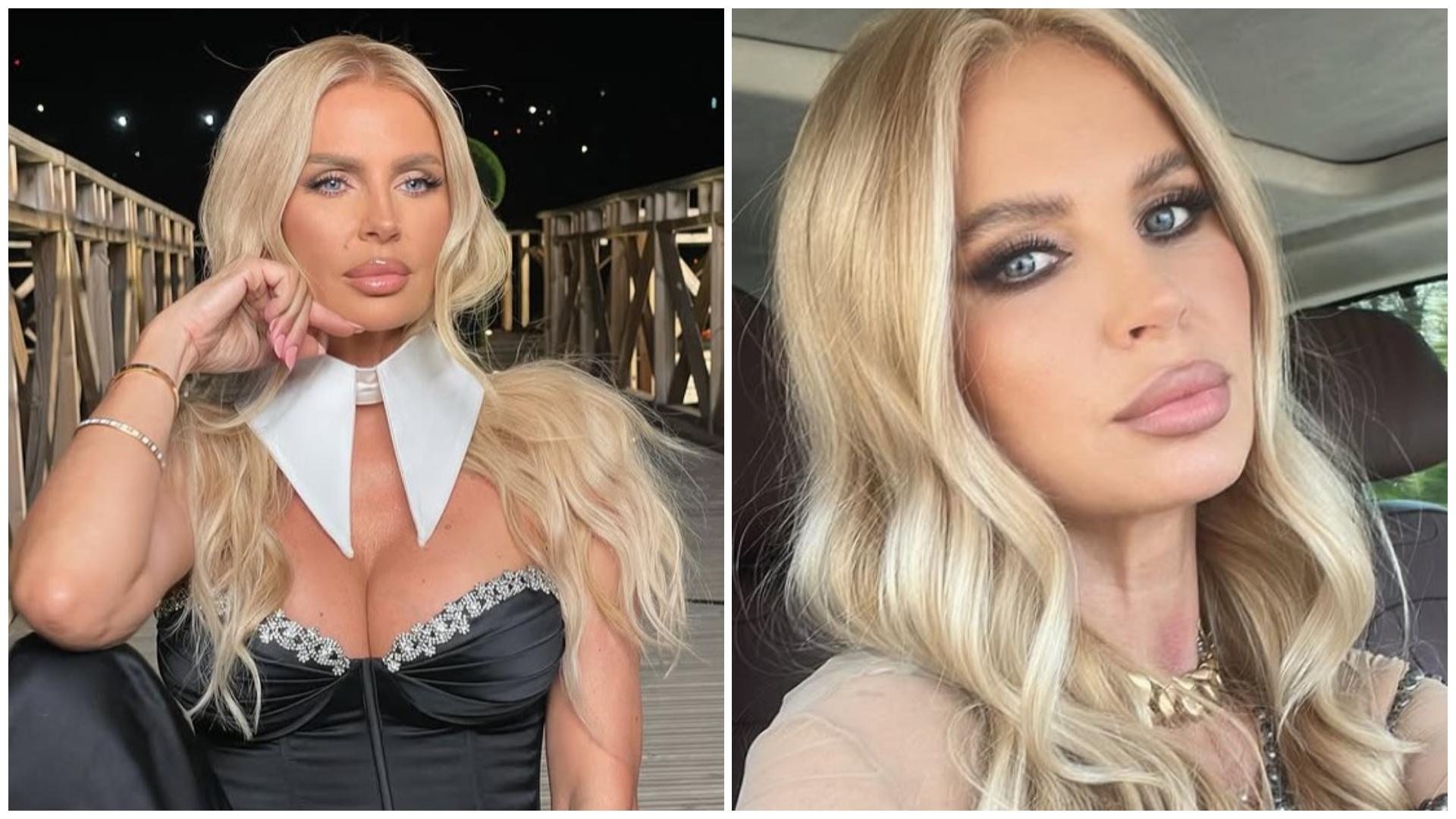 Colaj cu Andreea Marin în doua ipostaze diferite