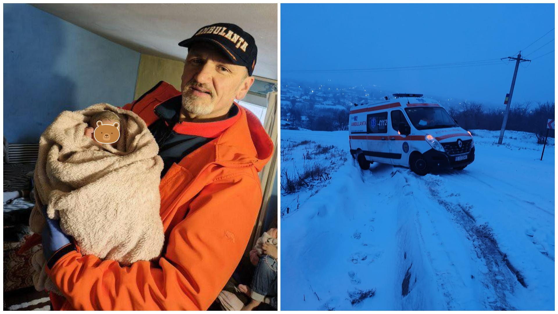 Un asistent medical a mers doi kilometri prin zăpadă pentru a ajunge la o femeie care tocmai născuse acasă. Ce a declarat eroul