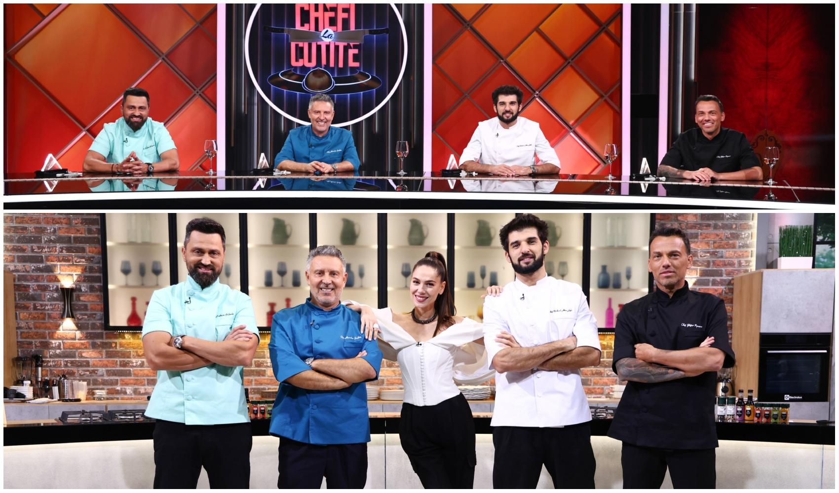 colaj foto cu cei patru jurati chefi la cutite