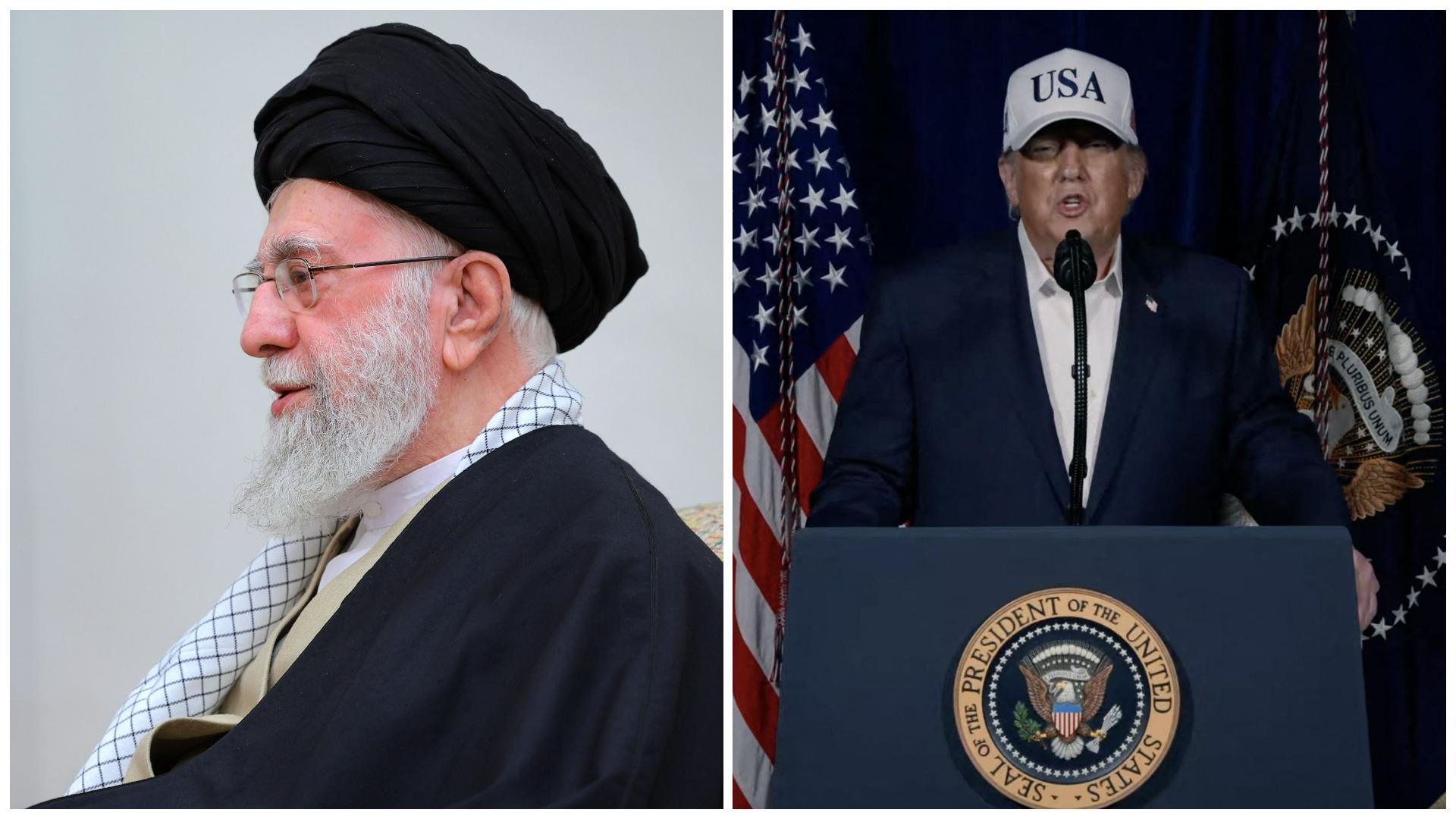 colaj ayatollahul Ali Khamenei și donald trump