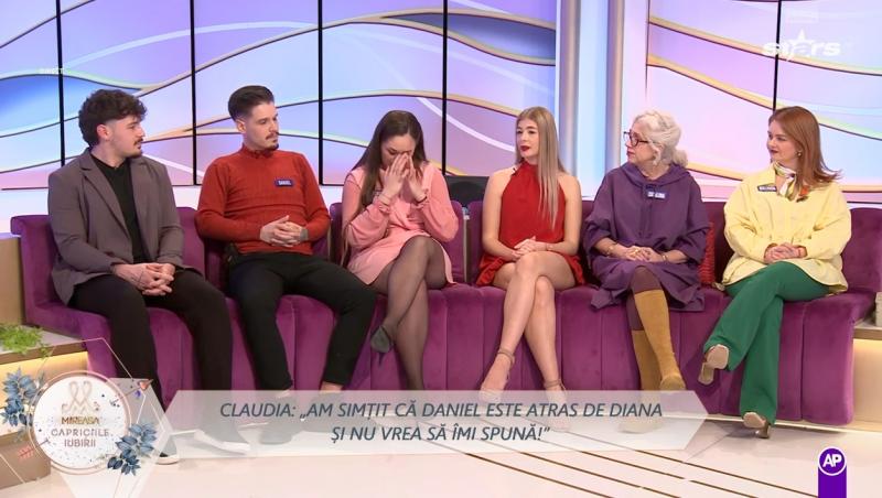 Mireasa, sezon 13. Claudia a izbucnit în lacrimi de durere fiindcă simte că Daniel e atras de Diana. Tânărul, luat de întrebări