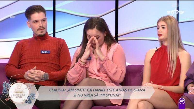 Mireasa, sezon 13. Claudia a izbucnit în lacrimi de durere fiindcă simte că Daniel e atras de Diana. Tânărul, luat de întrebări