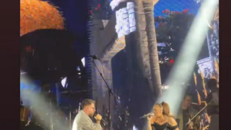 Ilona Brezoianu și Florin Ristei, dialog savuros pe scena Sălii Palatului: „Uite, am concert!”. Ce au cântat împreună