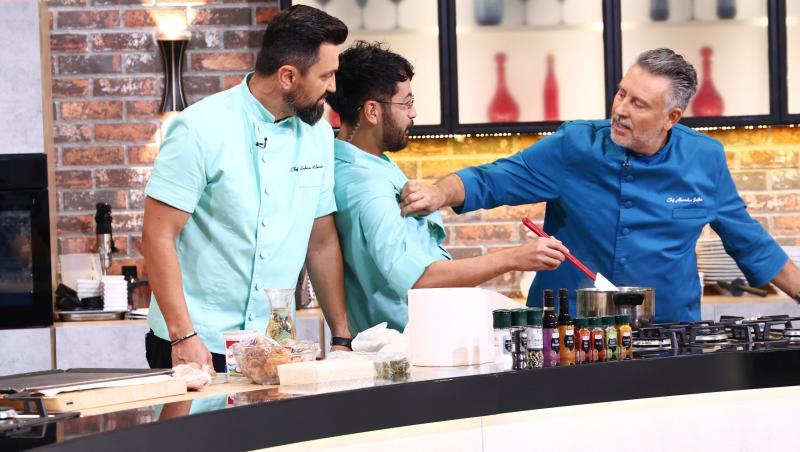 Chef Sautner oferă cuțitul de aur în ediția Chefi la cuțite de diseară. Florin Răducioiu, la degustarea unei amulete în premieră