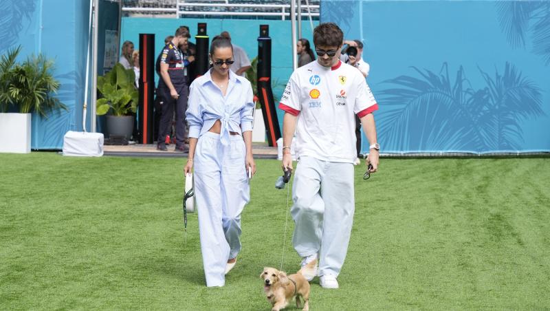 Pilotul de Formula 1 Charles Leclerc s-a căsătorit cu Alexandra Saint-Mleux. Cum au fost surprinși în ziua nunții