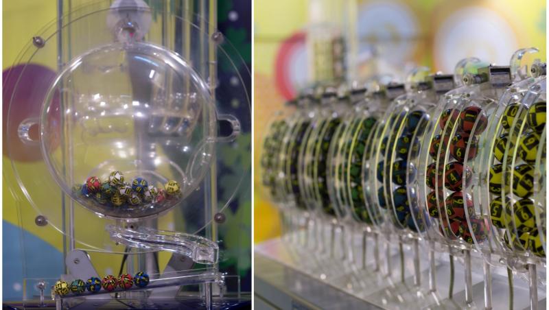 colaj foto cu urne cu bile de loterie