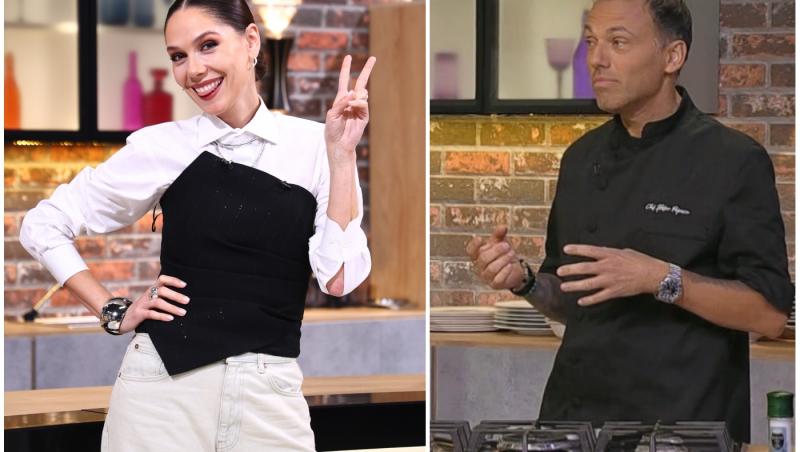 colaj foto cu irina fodor si ștefan popescu la chefi la cutite sezonul 17
