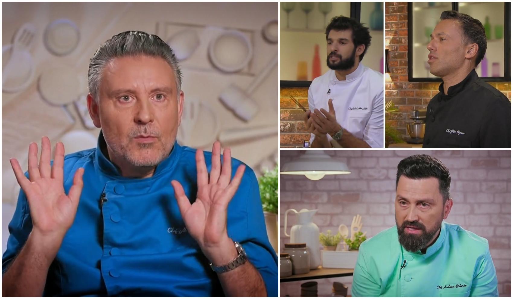 colaj foto cu cei patru jurati de la Chefi la cuțite