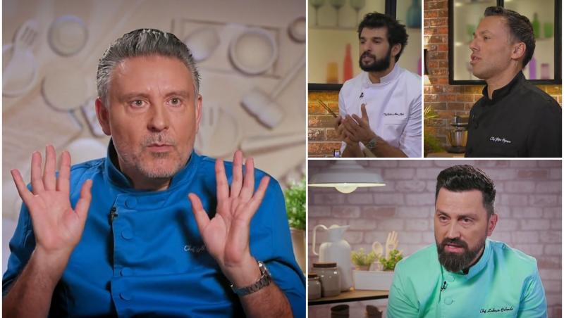 colaj foto cu cei patru jurati de la Chefi la cuțite