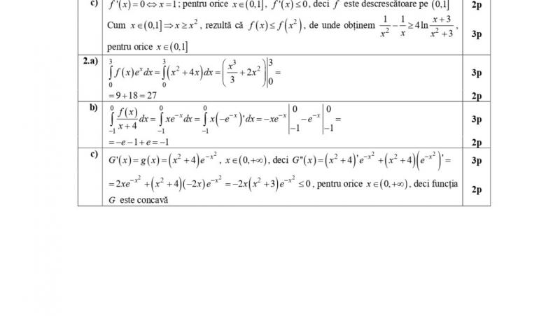 Rezolvarea subiectelor la Matematică la simulare BAC 2026. Cum vor fi punctate rezolvările conform baremului