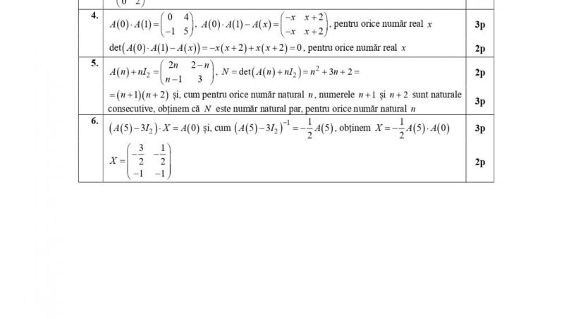 Rezolvarea subiectelor la Matematică la simulare BAC 2026. Cum vor fi punctate rezolvările conform baremului