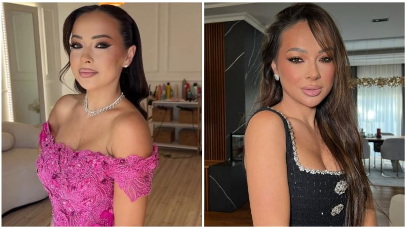 Colaj cu Vlăduța Lupău &icirc;n două ipostaze diferite