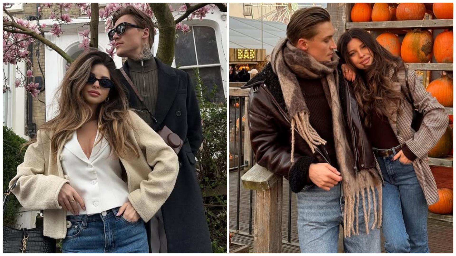 Colaj cu Valerie Lungu și iubitul ei, Alex Gâlcă, în două ipostaze diferite