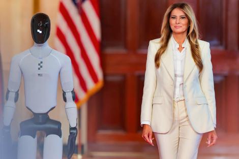 Melania Trump a apărut &icirc;nsoțită de un robot la un eveniment tech. Despre ce au vorbit Prima Doamnă și &bdquo;invitatul umanoid&rdquo;