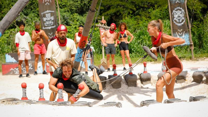 Survivor, 29 martie. Cu nervii întinși la maxim, spiritele s-au încins la jocul de recompensă. Ce echipă a câștigat