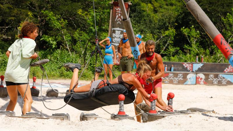Survivor, 29 martie. Cu nervii întinși la maxim, spiritele s-au încins la jocul de recompensă. Ce echipă a câștigat