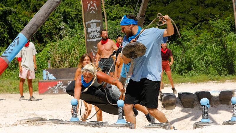 Survivor, 29 martie. Cu nervii întinși la maxim, spiritele s-au încins la jocul de recompensă. Ce echipă a câștigat