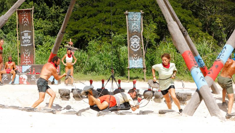 Survivor, 29 martie. Cu nervii întinși la maxim, spiritele s-au încins la jocul de recompensă. Ce echipă a câștigat