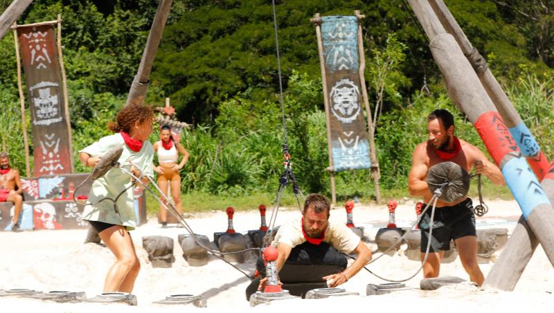 Survivor, 29 martie. Cu nervii întinși la maxim, spiritele s-au încins la jocul de recompensă. Ce echipă a câștigat