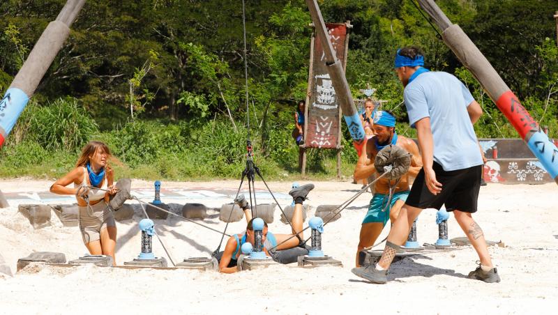 Survivor, 29 martie. Cu nervii întinși la maxim, spiritele s-au încins la jocul de recompensă. Ce echipă a câștigat