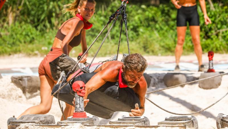 Survivor, 29 martie. Cu nervii întinși la maxim, spiritele s-au încins la jocul de recompensă. Ce echipă a câștigat