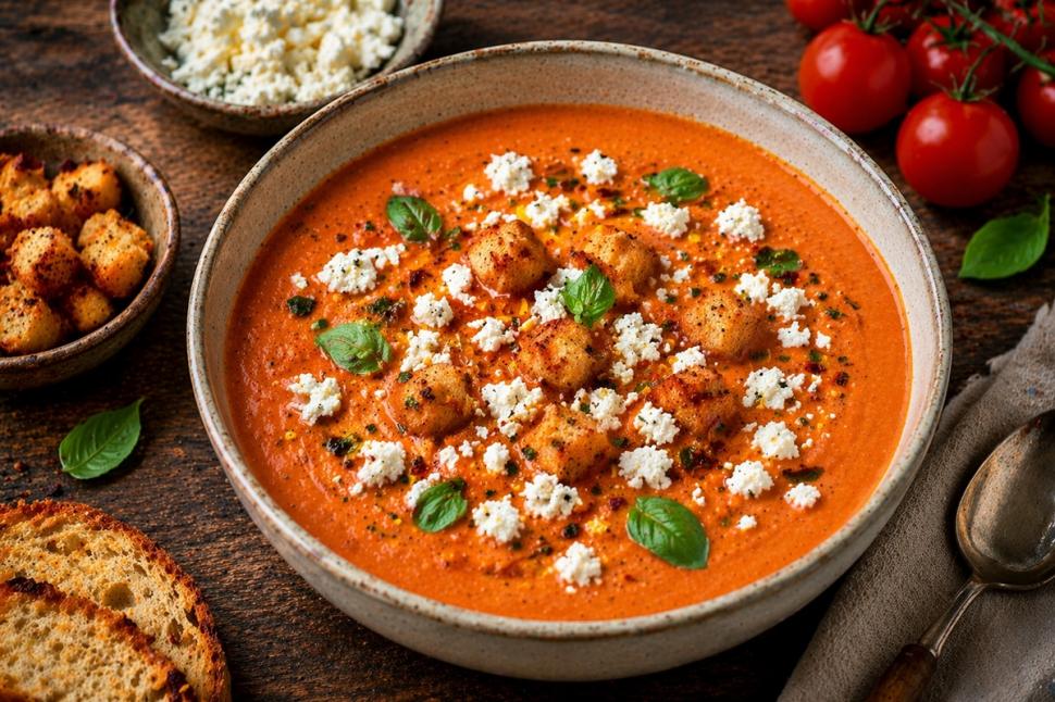 Supă de feta la cuptor. Rețeta unui preparat cremos, aromat și ușor de făcut