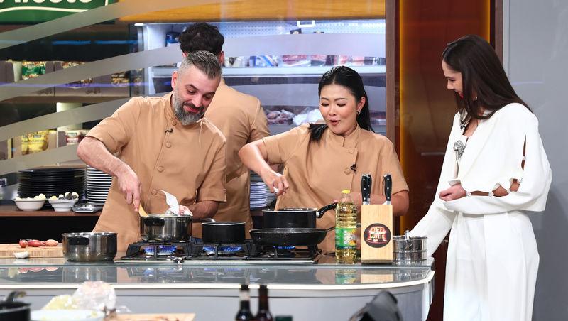 Chefi la cuțite, 13 aprilie 2026. Surpriză pentru chefi la prima degustare. Ce au putut să găsească sub cloșuri: „Nu pot să văd!”