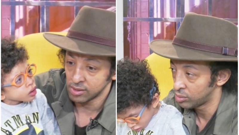 colaj foto cu kamara si leon, fiul sau