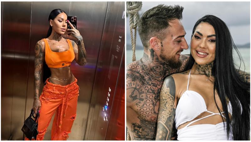 Colaj cu Claudia Florescu &icirc;n două ipostaze diferite