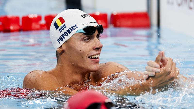 David Popovici a câștigat medalia de aur la Campionatele Naționale de natație din 2026. Prima competiție oficială din acest an