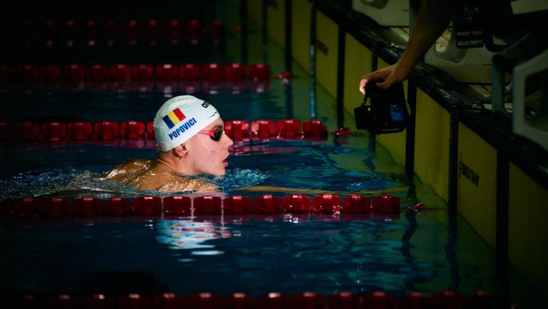 David Popovici a câștigat medalia de aur la Campionatele Naționale de natație din 2026. Prima competiție oficială din acest an