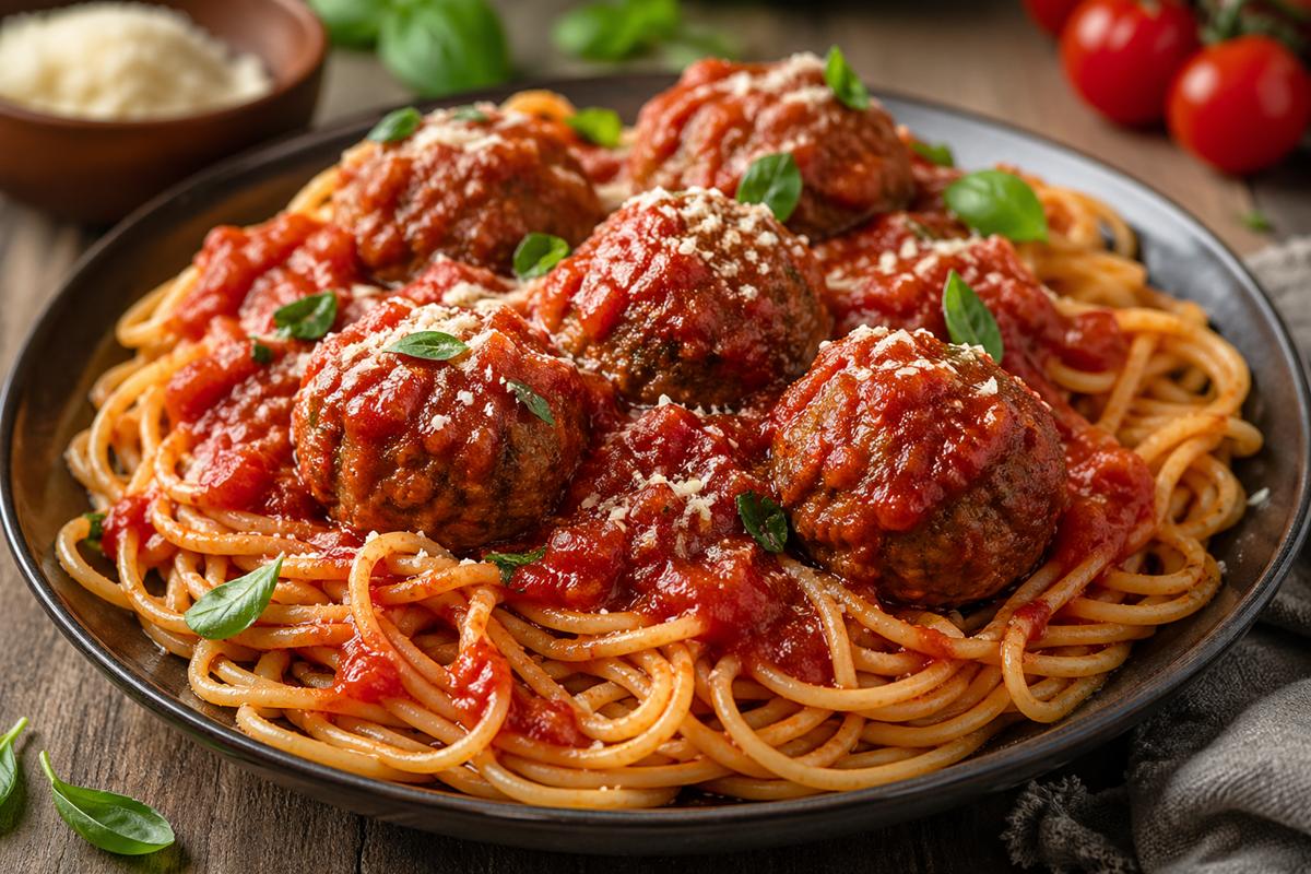 Spaghete cu chiftele &icirc;n sos de roșii. Rețetă pentru un pr&acirc;nz delicios și consistent