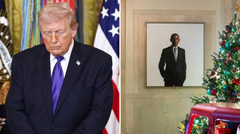 Gestul lui Donald Trump care a inflamat internetul. Unde a fost mutat portretul lui Barack Obama de la Casa Albă