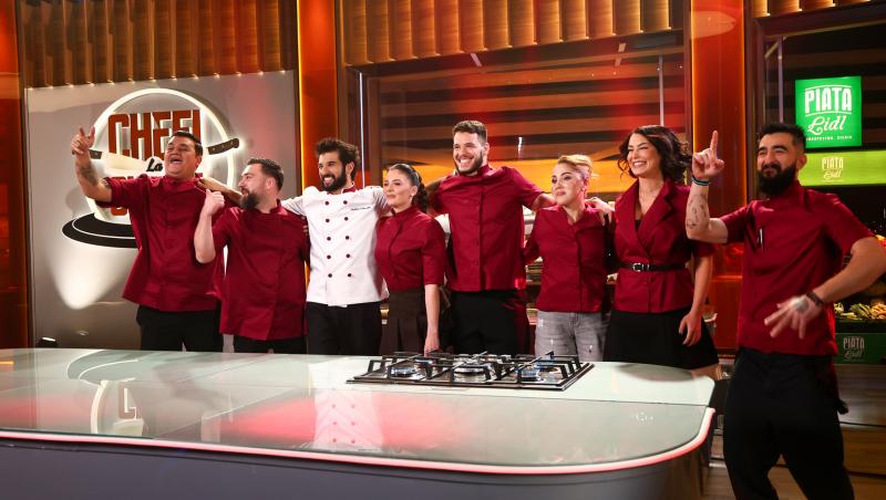 Chefi la cuțite, 8 aprilie 2026. Cine sunt concurenții din echipa lui Chef Richard Abou Zaki. Ei poartă tunica bordo în sezonul 17