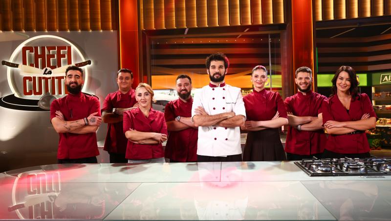 Chefi la cuțite, 8 aprilie 2026. Cine sunt concurenții din echipa lui Chef Richard Abou Zaki. Ei poartă tunica bordo în sezonul 17