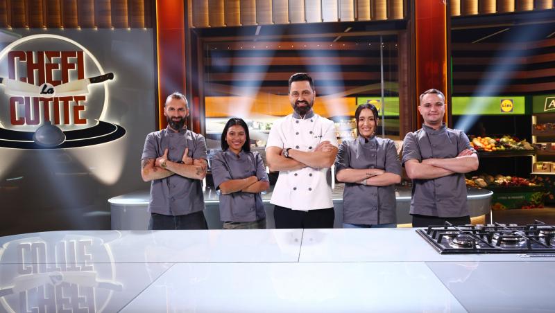 Chefi la cuțite, 8 aprilie 2026. Cine sunt concurenții din echipa lui Chef Orlando Zaharia. Ei poartă tunica gri în sezonul 17