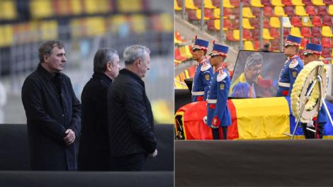 Mesajul lui Gică Hagi de pe coroana funerară pentru Mircea Lucescu. Care a fost ultimul omagiu pe care i l-a adus