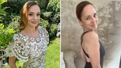 Andreea Marin, așa cum rar ți-e dat să o vezi! Vedeta a &icirc;mbrăcat o salopetă mulată și s-a afișat fără machiaj