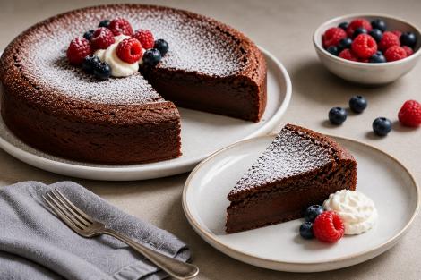 Tort de ciocolată fără făină adăugată. Rețeta unui desert simplu, dar cu un rezultat impresionant