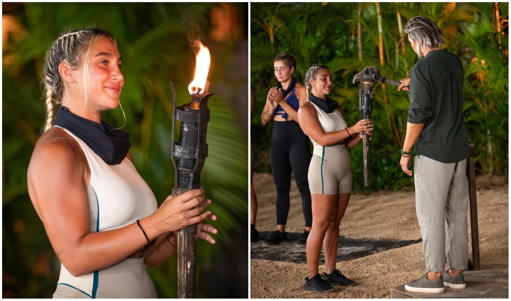 colaj foto cu maria dumitru, concurentă la survivor