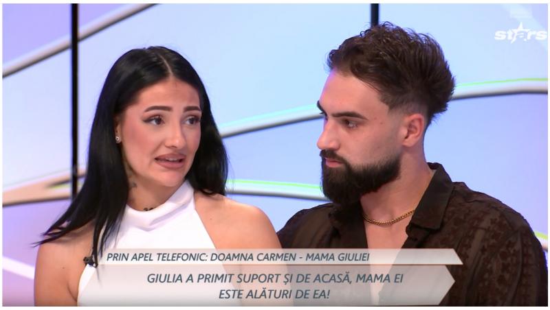 Mireasa, sezon 13. Părinții Giuliei au intervenit în direct, după ce au apărut imagini cu ea sărutând o fată