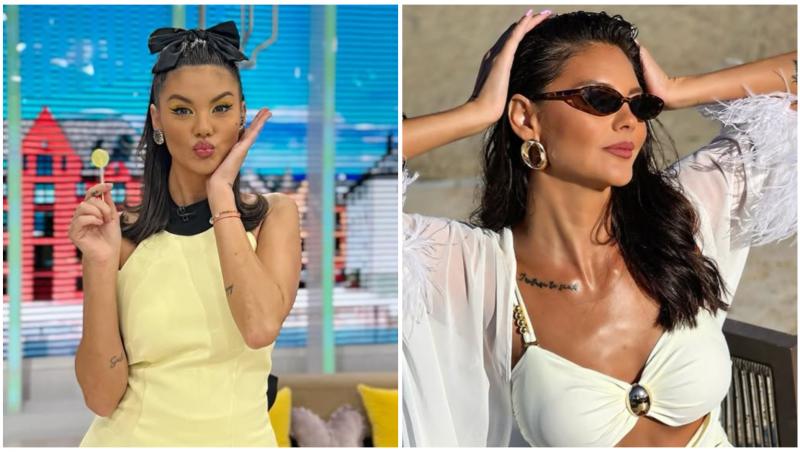 Colaj cu Ramona Olaru &icirc;n două ipostaze diferite