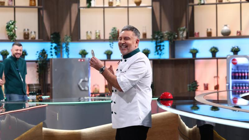 Chef Alexandru Sautner la Chefi la cuțite cu amuleta &icirc;n m&acirc;nă