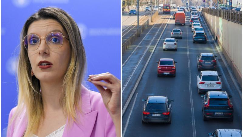 colaj foto cu dian abuzoianu si imagine cu masini din romania, &icirc;n trafic